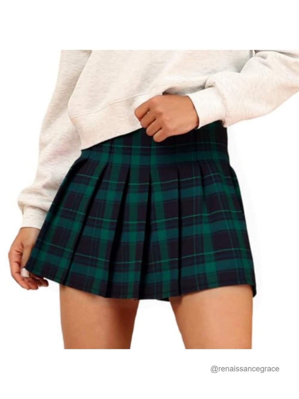 Pleated Tennis Skort High Waisted Skirt with Built-in Shorts